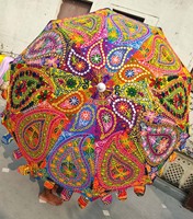 Parapluie traditionnel indien grand et élégant 100% coton pour la maison, les fêtes, les décorations de mariage, les cadeaux de fête prénuptiale, les cadeaux d'anniversaire, Hari Om