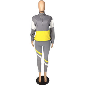 Conjunto Deportivo Casual de Invierno para Mujer de 2 Piezas, Chaqueta con Cremallera y Pantalones con Cintura Elástica, Ligero, Impermeable y Cortavientos - Product Image 4