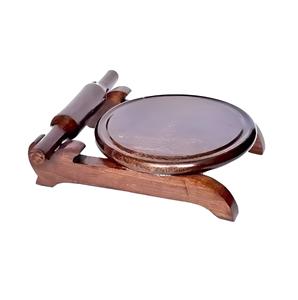 Sheesham Chakla Belan 10 pouces de diamètre Belan 12 pouces ensemble Roti Maker pour la maison et la cuisine brun rouleau à pâtisserie et exportateur de panneaux - Product Image 4