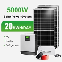 Kit complet 5Kw 10Kw 15Kw 20Kw 30kw Système solaire hybride pour la maison Système photovoltaïque solaire