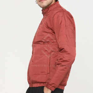 New Arrival Winter Full Zipper Stand Collar Eco-Friendly Breathable Puffer <b>Jacket</b> for Men <b>Slim</b> <b>Fit</b> Front Logo Private Label Made - Product Image 2