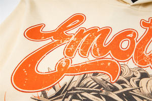 Sudadera con Capucha Extra Grande de Algodón Grueso para Hombre, Diseño MIXED EMOTION, Sudadera con Capucha para Hombre, Ropa con Logotipo Serigrafiado - Product Image 3