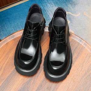 Chaussures Oxford en cuir de vachette pleine fleur avec talon amorti et design antidérapant, chaussures habillées pour hommes, chaussures en cuir - Product Image 4