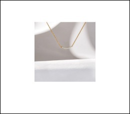Collier de luxe pour femme en or 18 carats de haute qualité avec diamant naturel de 0,33 ct, chaîne réglable de 43 cm, plaqué or, qualité EF VS VVS - Product Image 3