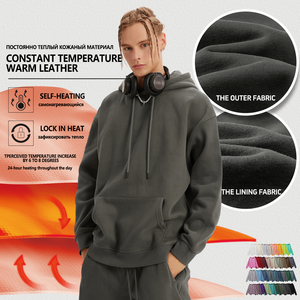 Sweat à capuche vierge surdimensionné de haute qualité parfait pour la sérigraphie broderie choix idéal pour les sweats à capuche unisexes Streetwear - Product Image 2