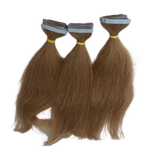 Haute Qualité 100% Extensions De Cheveux Humains Pleine Couleur Cuticule Aligné Ruban Machine Double Trame Vague Naturelle Italien Curl Gratuit - Product Image 2