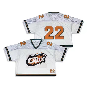 ชุดฟุตบอลผู้ชายแบบสั่งทำ OEM 2026 เสื้อฟุตบอลตาข่ายปักลาย ทรงหลวม ความยาวปกติ ผ้าฝ้าย 100% ระบายอากาศได้ดี - Product Image 6