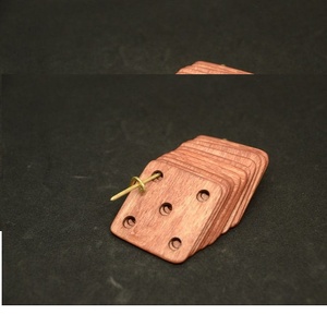 Cuchillos de cocina duraderos con tarjeta tejida de madera - Product Image 1