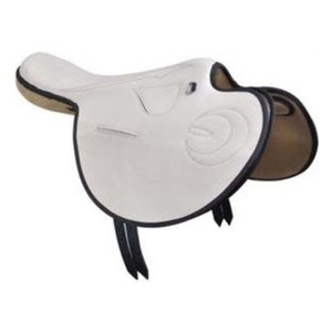Selle d'équitation anglaise synthétique blanche faite à la main pour la course et l'exercice, modèle ASHMIRA EQUESTRIAN, selle de dressage de haute qualité, best-seller en Inde - Product Image 1
