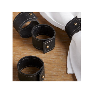 Rond de serviette en cuir de luxe table à manger décoratif fait à la main pur qualité supérieure meilleur rond de serviette - Product Image 6