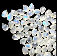 Weißer Regenbogen Mondstein auffällige Feuer Birnen form Perlen Lose Edelstein DIY Schmuck herstellung liefert Edelstein Bulk Kauf