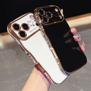 Étui de téléphone Lichicase multicolores en option, cadre texturé ondulé électro-plaqué pour Samsung A24 A25 A34 A35 A54 A55, <span class=keywords><strong>coque</strong></span> de protection - Product Image 1