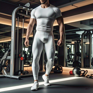 Legging de compression hommes entraînement Fitness porter pantalon serré séchage rapide léger sans couture hommes Yoga Legging pantalon - Product Image 6