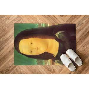Tapis imprimé Mona Lisa par Fernando Botero, décoration d'intérieur d'art moderne, tapis fin non tissé - Product Image 5