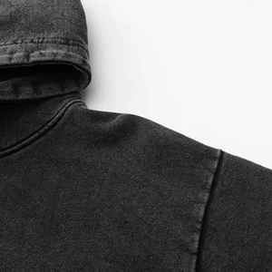 Vintage 100% coton hommes sweats à capuche coupe ample avec design brodé Street Wear pour l'impression numérique d'hiver - Product Image 3