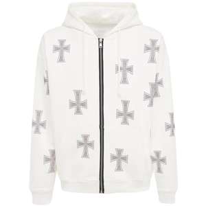 Sweat à capuche de haute qualité 100% coton, délavé au soleil, personnalisé, respirant, imprimé de strass, tissu français, taille 6XL, vêtements - Product Image 1