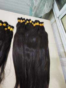 2019 prix usine brut vierge humain vietnamien cheveux Super mince non transformé 1B lumière blanchiment perruque avec Style droit - Product Image 2