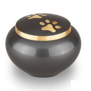 Urnes Odyssey en laiton bleu pour animaux de compagnie pour la maison funéraire Urnes de crémation Odyssey avec urne de crémation en métal à rayures en étain avec conception animale - Product Image 3