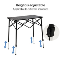 Table de camping pliante compacte HOMFUL en acier et aluminium durable pour la randonnée, le jardin et les barbecues – Vente en gros B2B