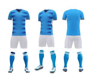 Maillot de football personnalisé personnalisé entraînement maillot de football à manches courtes porter des uniformes de football en tissu polyester de haute qualité - Product Image 5