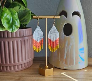 Venta al por mayor de moda elegante cristal Real con cuentas borla ligero pendientes Tribal Boho para niñas mujeres fiesta por HF CRAFTS - Product Image 1