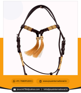 Estern eaeachter rieadstall/riridle ORSE ACK in Brown atatching Natral y raided awawHide eaeath con Natral Air plegable - Product Image 5