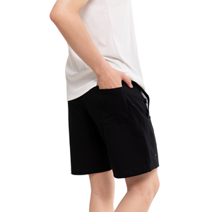 Shorts Bermuda pour Homme Vert Olive avec Cordon de Serrage Blanc, Taille Élastique, Shorts en Coton Casual - Product Image 3