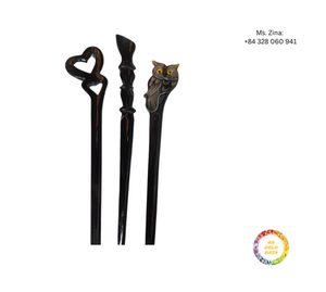 Bâton de cheveux en corne de buffle naturelle Accessoires de cheveux élégants faits à la main Épingle à cheveux sculptée pour femmes Style de cheveux traditionnel vintage - Product Image 5