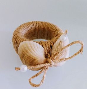 Vente en gros pas cher Anneau de serviette en rotin avec strass boucle de serviette pour décor de serviette de mariage - Product Image 2