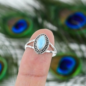 Bague pour femme en argent sterling 925 plaqué rhodium, agate naturelle solide, faite à la main, avec sertissage en bézel, pierre précieuse pour les mariages et les fêtes - Product Image 5