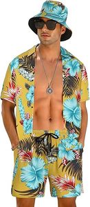 Ensembles de survêtements en maille respirante pour hommes, shorts, polos à quart de bouton, shorts de sport, taille élastique, décontractés pour la marche - Product Image 2