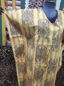 Caftan en coton pour femmes vêtements d'été imprimé animal longue tunique élégante robe indienne pour salon de plage tenue décontractée et de fête - Product Image 2