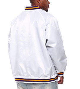 Men's Lightweight Satin Varsity Jacket for Men Street Style with Custom Embroidery Logo Available in Different Sizes - Product Image 2
