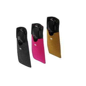 Étui à lunettes populaire avec logo personnalisé étui à lunettes en cuir véritable avec fermeture à bouton-poussoir - Product Image 1