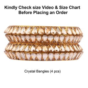 Fabricante indio de joyería al por mayor de moda chapado en oro CZ cristal nupcial brazalete boda joyería indio brazalete conjunto para mujer - Product Image 4