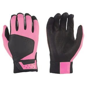 Haute qualité personnalisé hommes manchette courte en cuir Baseball Softball frappeurs gants respirant bleu receveur balle gants de sport - Product Image 6