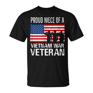 T-shirt per la figlia del fratello della stessa madrepatrimoniale del veterano della guerra del Vietnam, perfetta per il nonno veterano - Product Image 2