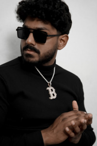 Mens <b>initial</b> B <b>pendant</b> necklace in 925 sterling <b>silver</b> with moissanite pave luxury fashion jewellery for men gift set - Product Image 2