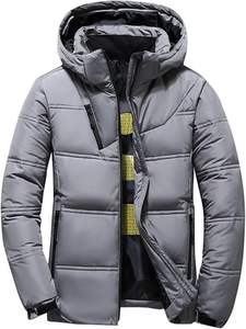 เสื้อแจ็กเก็ตขนดานของผู้ชายเสื้อโค้ทแบบรูดซิปสำหรับฤดูหนาวผ้ากำมะหยี่หนาแขนยาวผ้าคอตตอนสีพื้น - Product Image 6