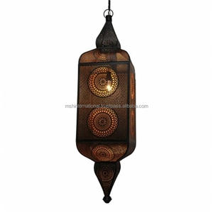 Vela decorativa marroquí para interior, linternas de hierro y oro, precio asequible, venta al por mayor - Product Image 6