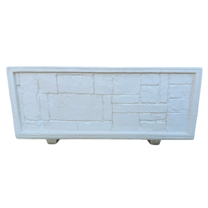 Fioriera da Giardino Serie Gargano Effetto Pietra in Cemento 100cm Larghezza X 40cm Profondità X 43cm Altezza Vasi e Fioriere - Product Image 1