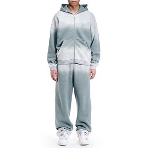 Conjunto de Sudadera con Capucha y Pantalones Deportivos de Algodón Estampado de Alta Calidad para Hombre, Estilo Francés, Lavado Ácido, Ropa Urbana - Product Image 4
