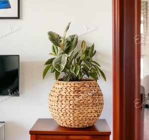 Nouveau design Pot de fleur tissé en paille écologique jardinière pliable en gros paniers de plantes pour la décoration de jardin - Product Image 1