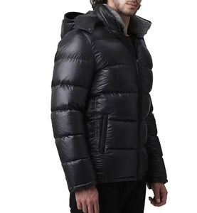 Blouson d'hiver matelassé unisexe 2026 personnalisable, design unique, à capuche, coupe oversize, noir, avec fermeture éclair, logo OEM - Product Image 4