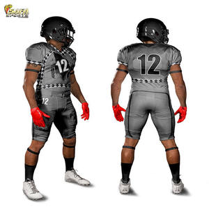 Conjunto de camisetas de fútbol americano con logotipo personalizado de alta calidad, kits de sublimación de malla de equipo transpirable para uso deportivo de talla grande XL - Product Image 6