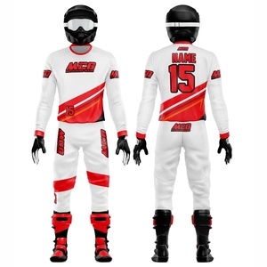 Traje de montar de Motocross para hombre de tela de poliéster de nailon de alta calidad, nuevo diseño Vintage, impresión por sublimación, pantalones de Jersey de carreras MX - Product Image 1