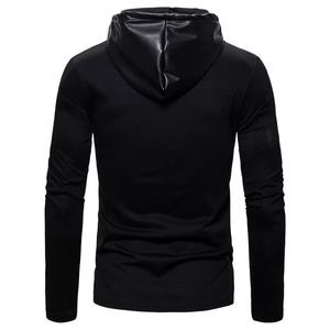 Sudaderas con capucha de algodón 100% para hombre, Tops, jersey de manga larga de ajuste Regular, bordado informal de invierno de retazos - Product Image 3