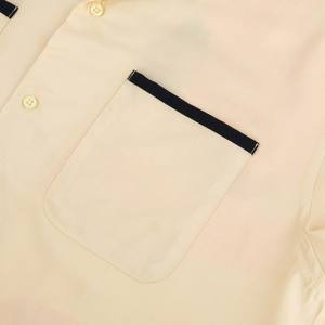 Chemise décontractée à manches longues coupe ajustée pour hommes Logo personnalisé Tissu en tricot satiné infroissable Bouton Design Design - Product Image 2