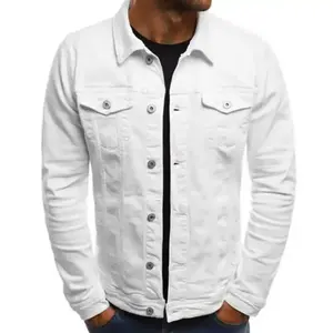 High Quality Winter <b>Jackets</b> Men 100% Cotton <b>Denim</b> Jean Custom Logo Washed Long Sleeve OEM Stylish Wholesale Coat - Product Image 3
