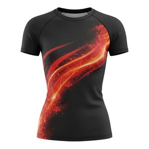 Camiseta de compresión duradera sublimada al por mayor para hombres, mujeres y niños, para entrenamiento de MMA, BJJ, Jiu Jitsu No-Gi, traje de baño personalizado - Product Image 1